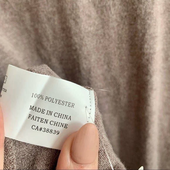 BRIAN BAILEY NWT Cable Knit Sweater Flowy Stretch Scoop Neck Waterfall Peplum - Picture 10 of 13